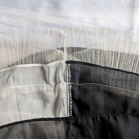 NWT RYU Black & White Feather Fringe Strapless Lace Roaring 20s Mini Dress Sz L - Picture 7 of 10